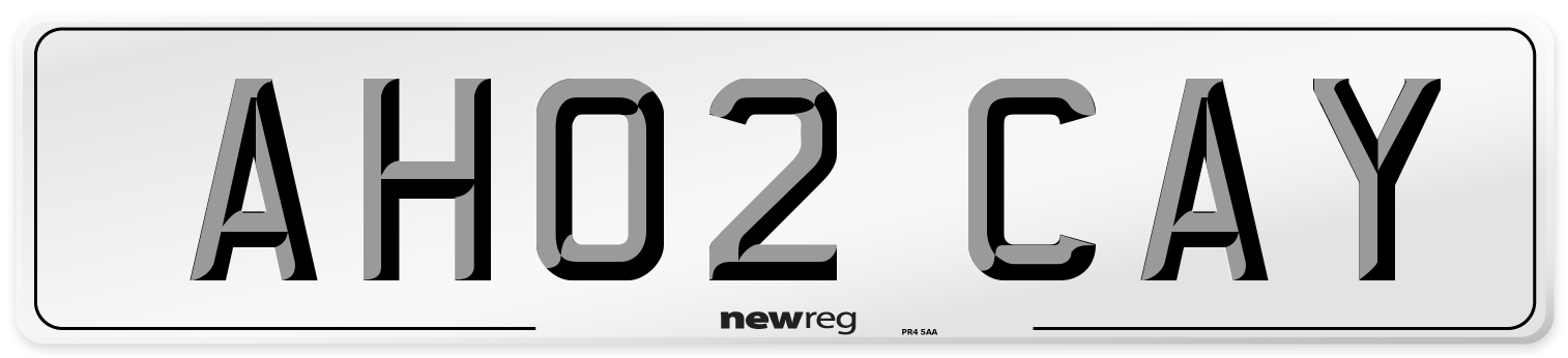 AH02 CAY Number Plate from New Reg